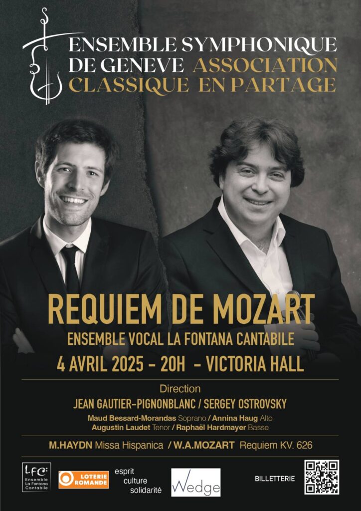 Affiche du concert Requiem de Mozart