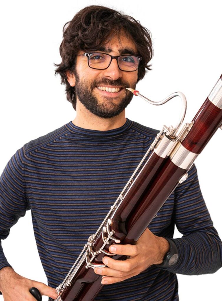 Portrait de Gabriele Gombi, bassoniste